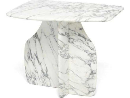 Celine Free Form Marble End Table Arabescato