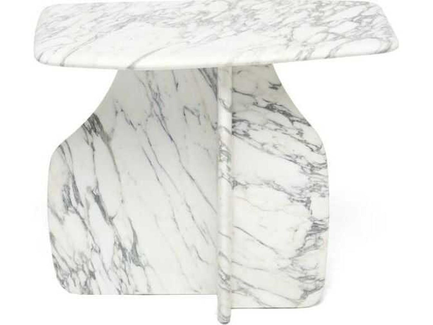 Celine Free Form Marble End Table Arabescato