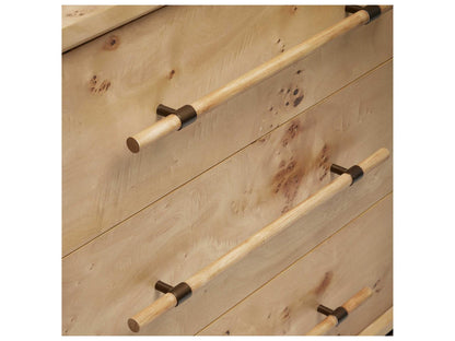 Burton 6-Drawer Double Dresser in Brown Ash Wood