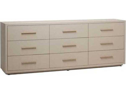 Livia 9-Drawer Dresser Caribbean Sand Faux Linen