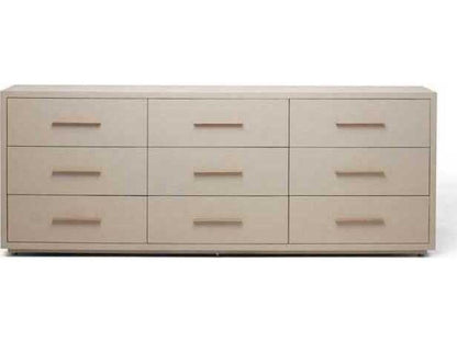 Livia 9-Drawer Dresser Caribbean Sand Faux Linen