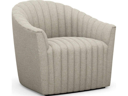 Channel Swivel Beige Loma Weave Accent Chair