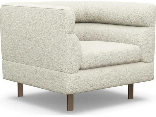 Ornette Faux Shearling Accent Chair with Bronze Legs