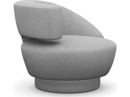 Arabella Swivel Accent Chair in Dark Gray Chenille