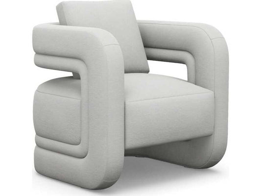 Scillia Cream Faux Linen Accent Chair