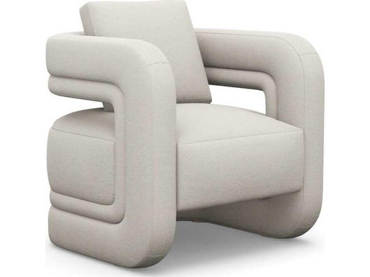 Scillia Upholstered Accent Chair in Cream