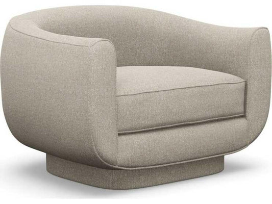 Spectrum Swivel Accent Chair in Beige Loma Weave Fabric
