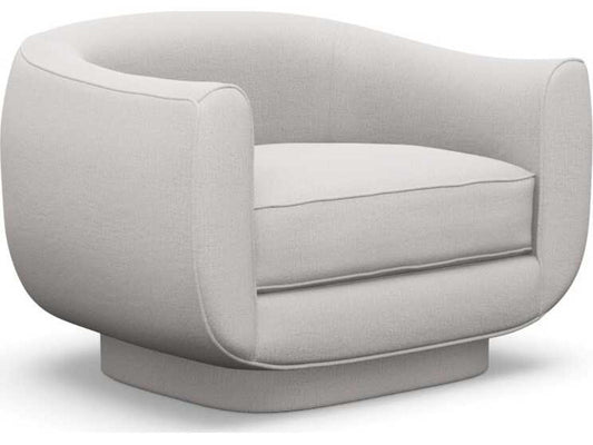 Spectrum Swivel Fabric Accent Chair in Beige