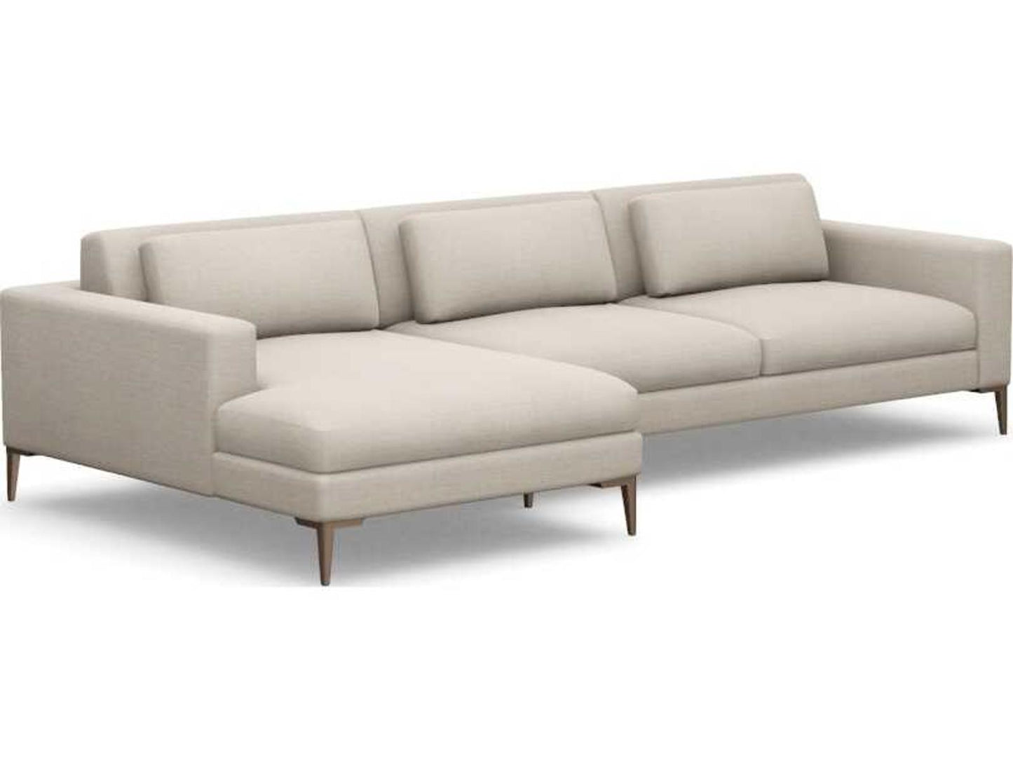 Izzy 2-Piece Left Chaise Luxe Chenille Sectional Sofa in Beige