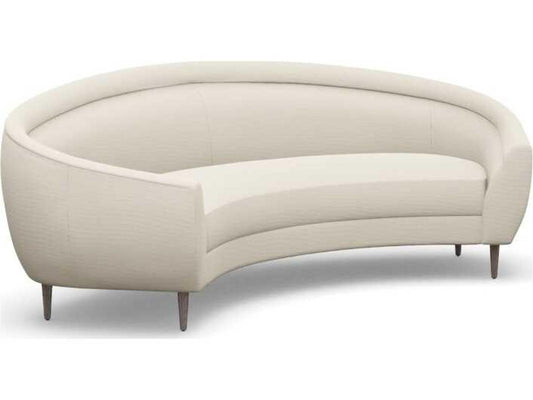 Capri Pearl Upholstered Sofa in Icy Grey Faux Linen