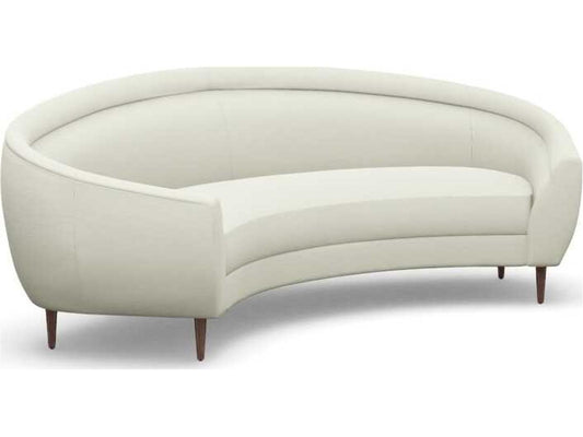 Capri 3-Seat Upholstered Sofa in Pure Walnut and White