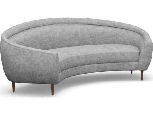 Capri 3-Seat Heathered Chenille Sofa in Walnut Gray