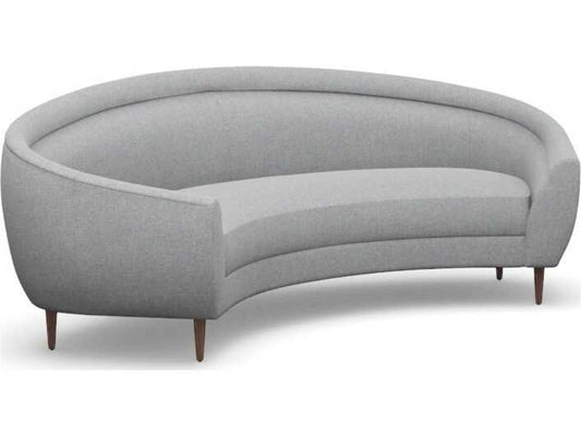 3-Seat Capri Faux Linen Sofa in Pure Grey Dark