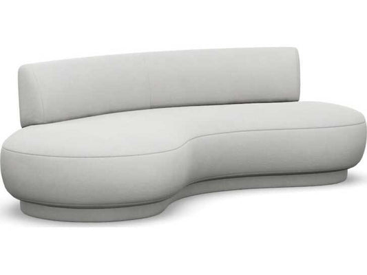 Nuage 3-Seat Fresco White Faux Linen Sofa