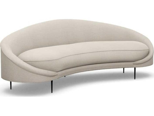 Ava Bluff Polished Brass Upholstered Sofa
