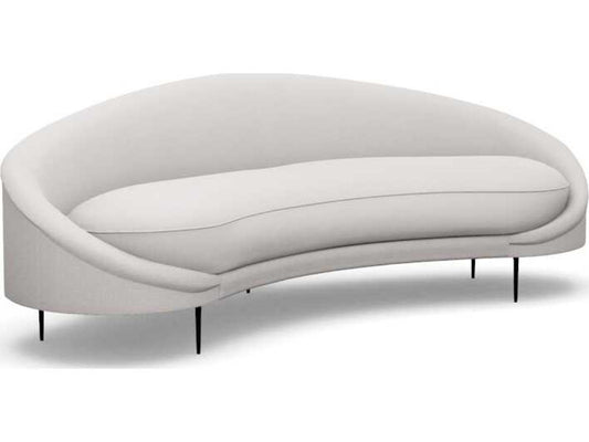 Ava Bungalow Polished Nickel Upholstered Sofa