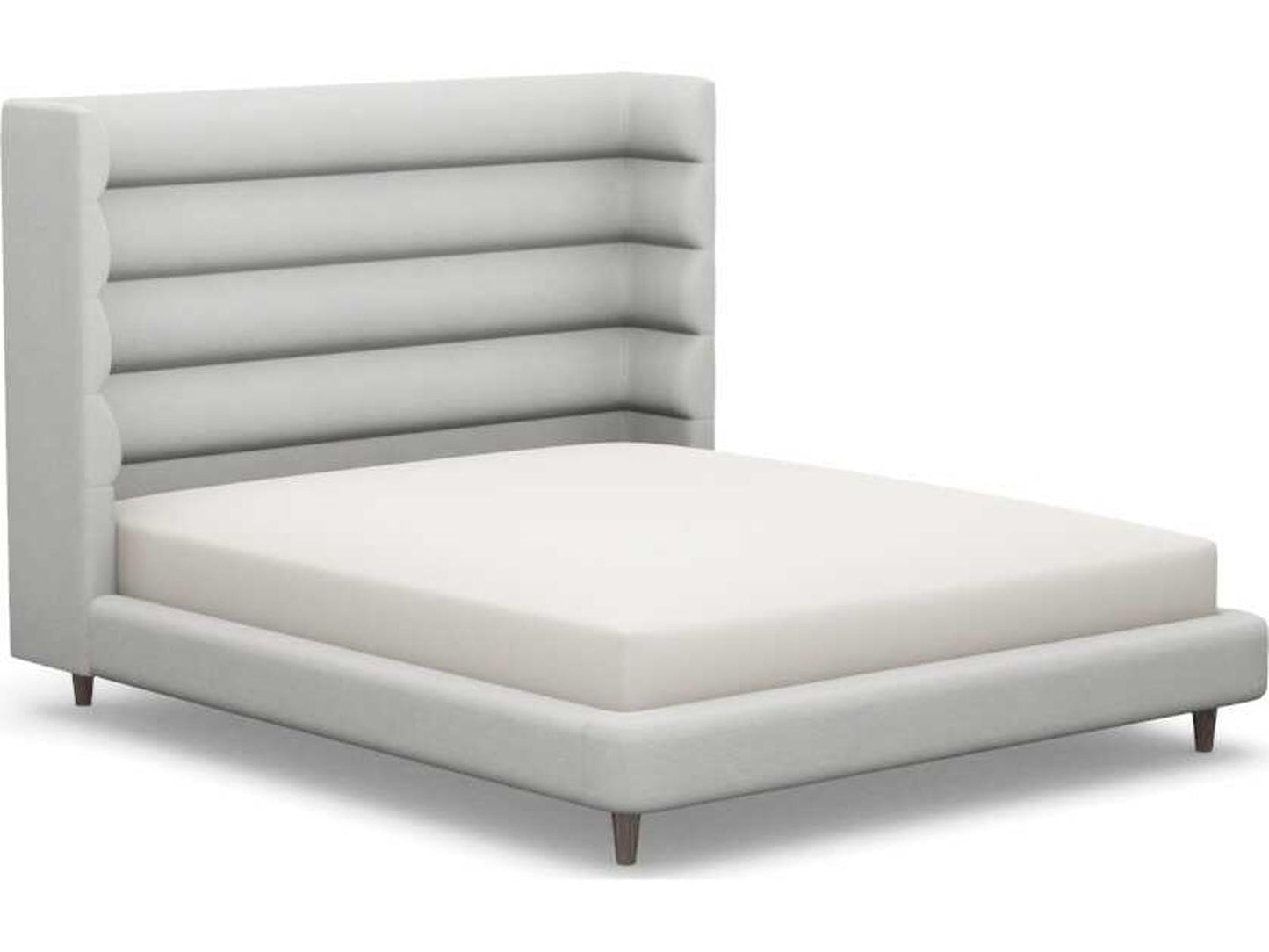 Ornette Upholstered California King Platform Bed in Gray