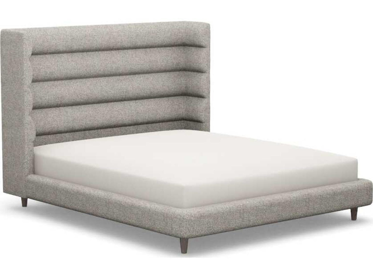 Ornette Gray Hardwood Upholstered California King Platform Bed