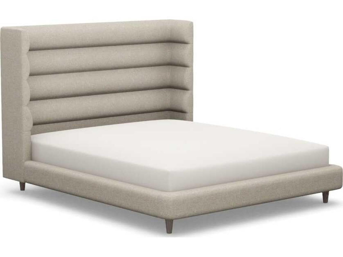 Ornette California King Upholstered Platform Bed in Beige