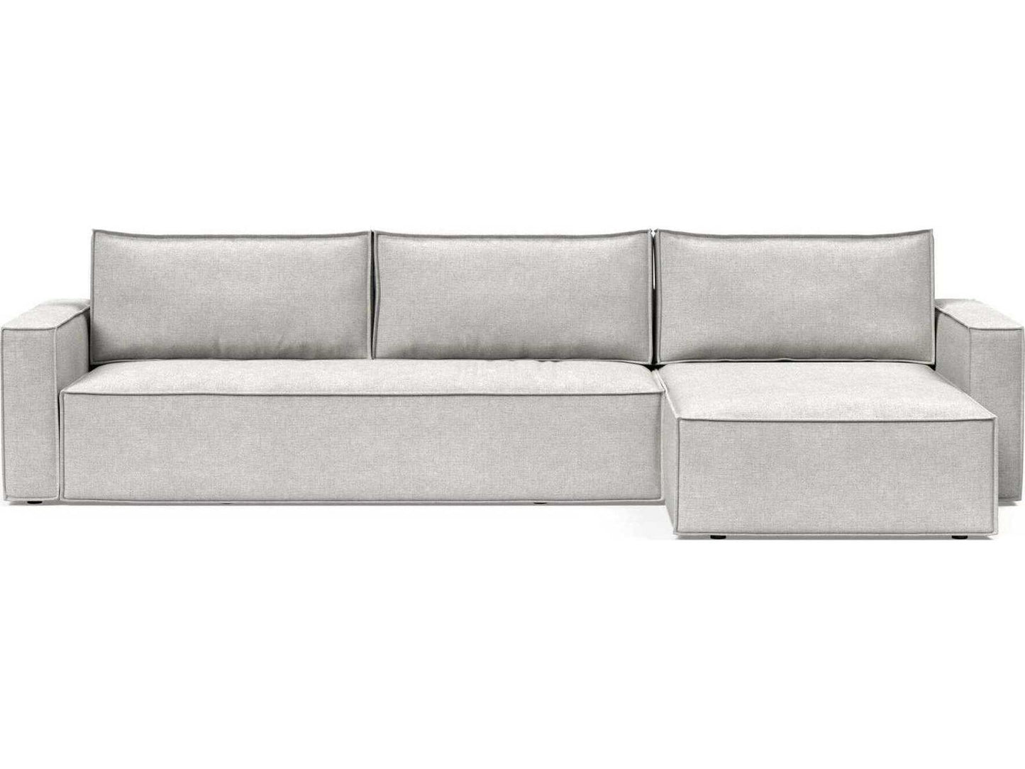 Newilla Adario Fog Upholstered Sleeper Sofa with Reversible Lounger