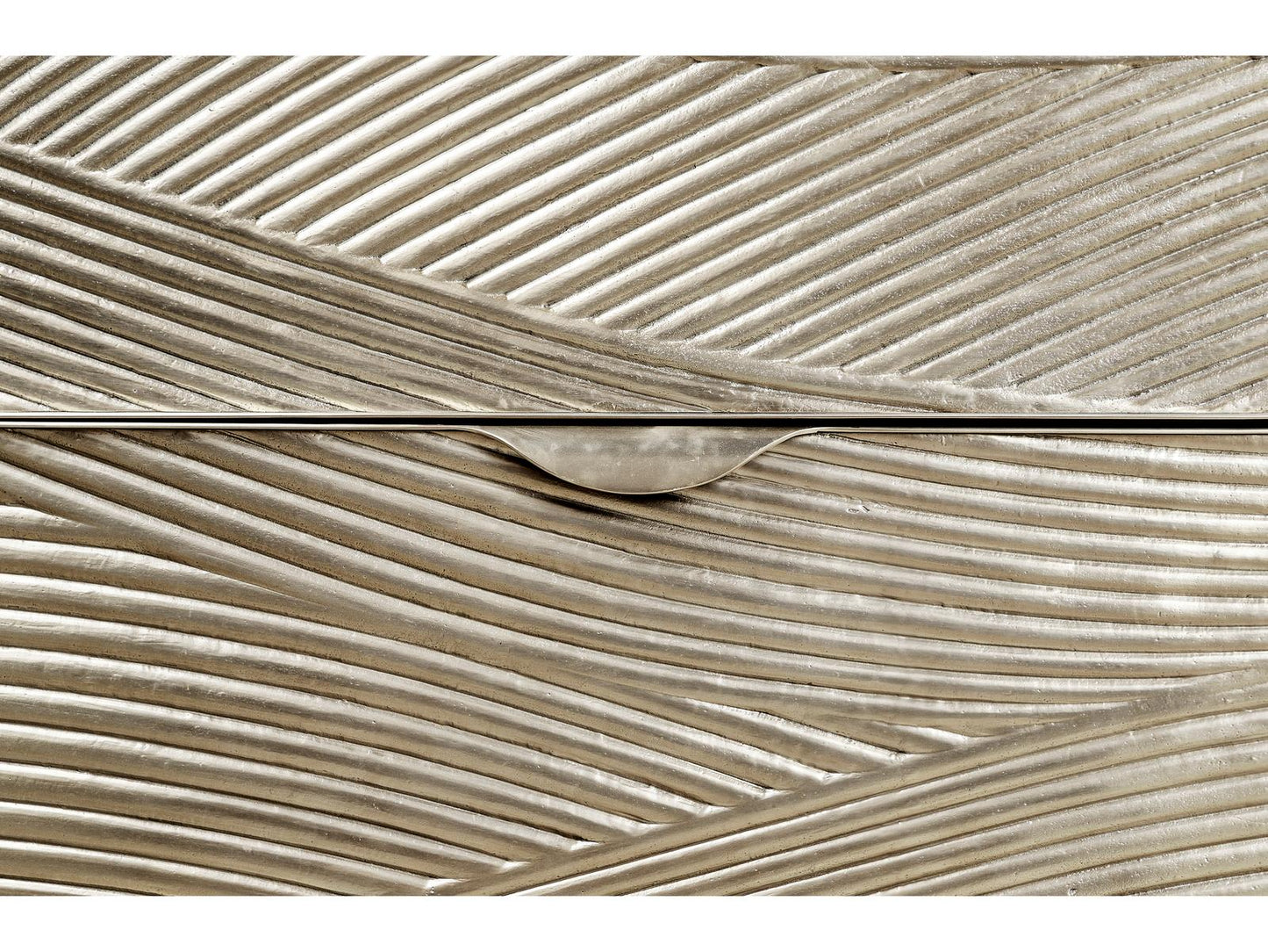 Water Capillary Cast Metal Texture Double Dresser Bleached Oak