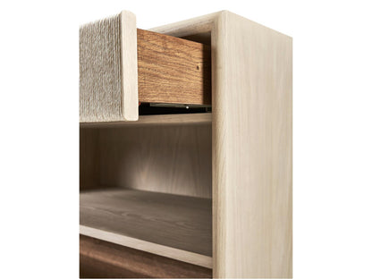 Clapotis Danish Cord Nightstand in Bleached Oak