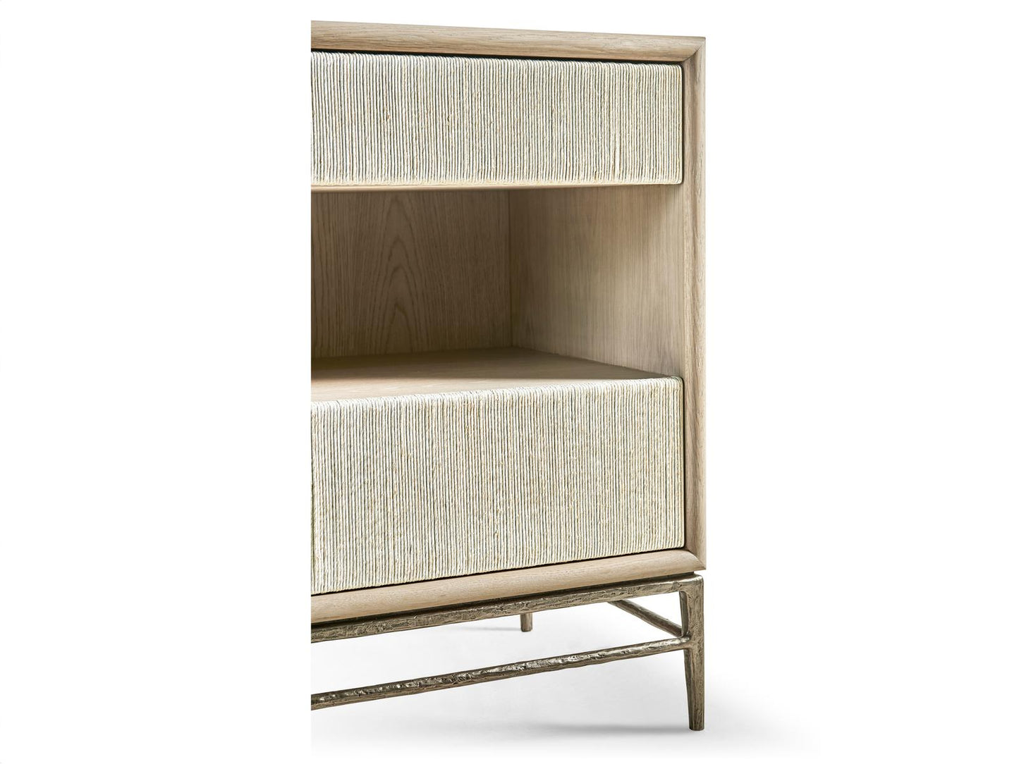 Water Clapotis Danish Cord Nightstand in Bleached Oak