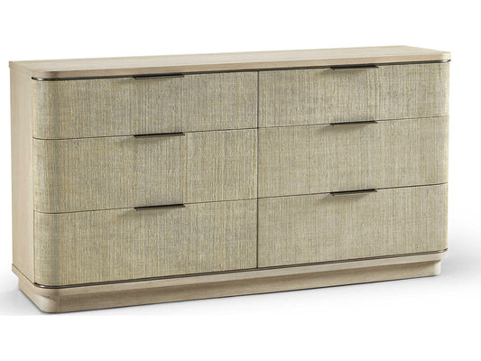 Water Seiche Woven Double Dresser in Bleached Oak