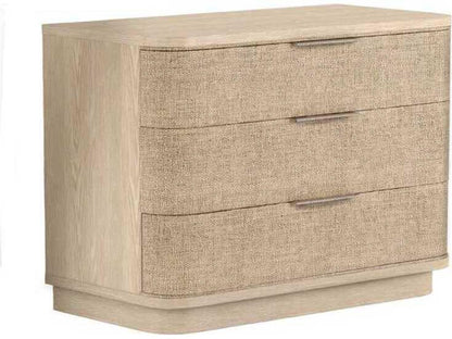 Water Seiche 42-Inch Woven 3-Drawer Nightstand in Whitewash Oak