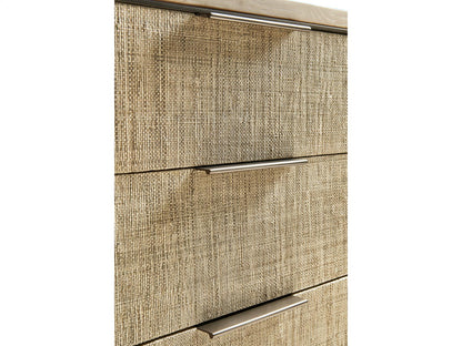 Water Seiche 42-Inch Woven 3-Drawer Nightstand in Whitewash Oak