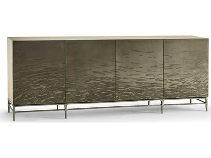 Water Diel Whitewashed Oak Entertainment Console Table