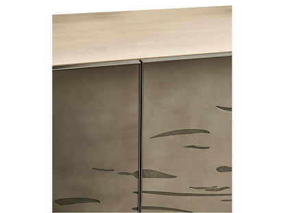 Water Diel Whitewashed Oak Entertainment Console Table