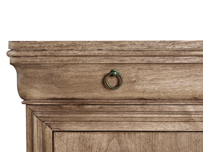 Timeless 5-Drawers Oak Wood Double Dresser