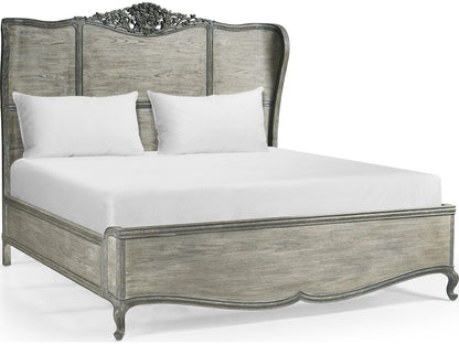 Arlingham King Shelter Bed in Chipped Blue Oak