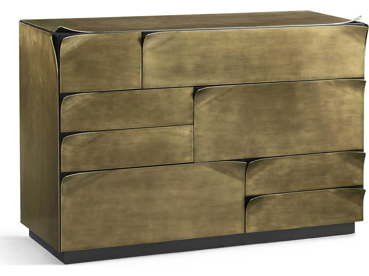 Hammersmith Accent Chest in Satin Brass and Beech Wood