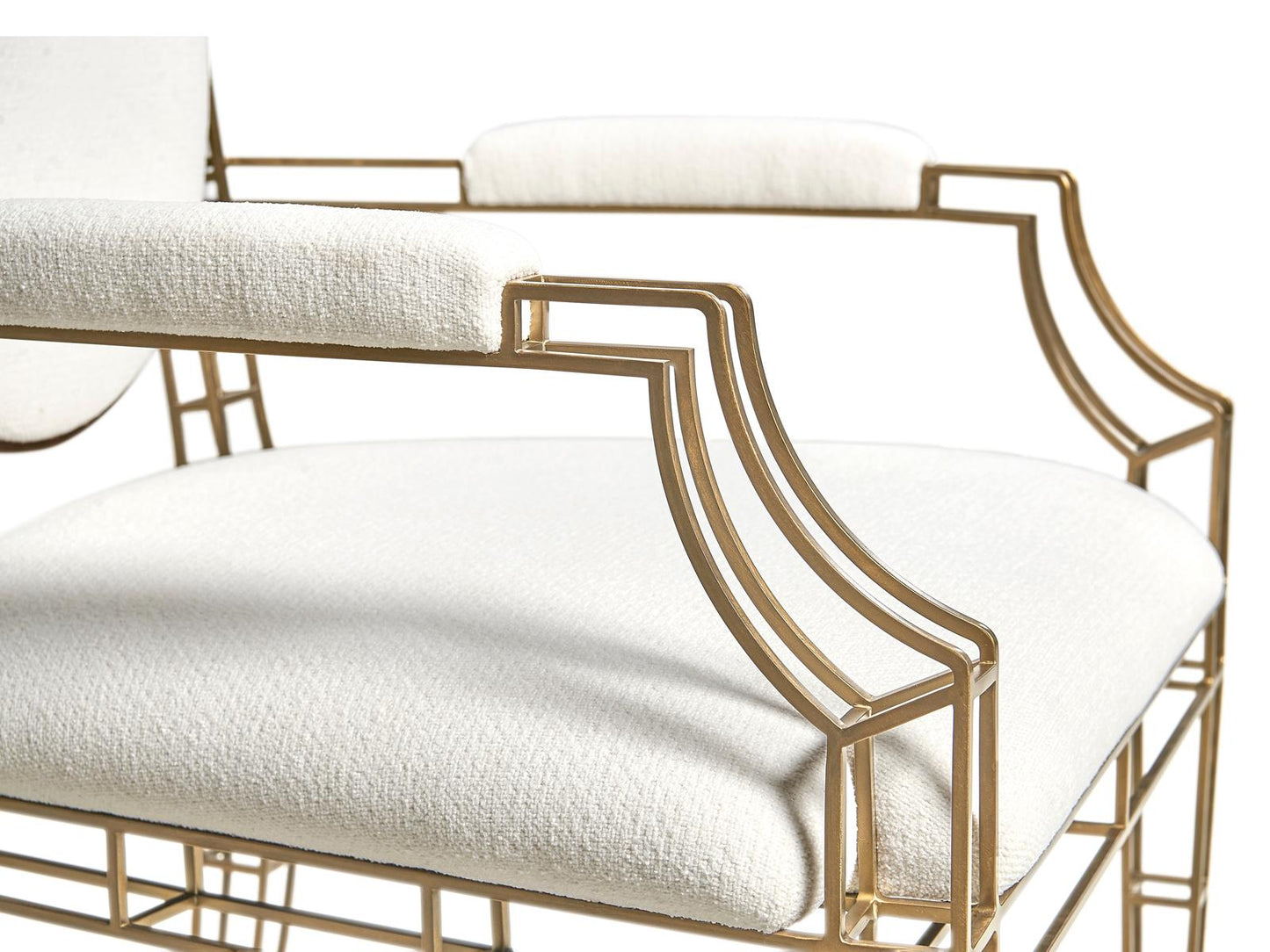 Jc Modern Bronze Upholstered Arm Dining Chair