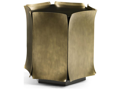 JC Modern Hammersmith Rectangular Metal Satin Brass End Table