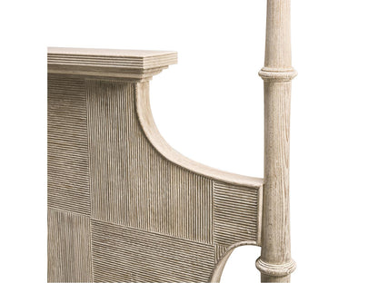 William Yeoward Bywater King Poster Bed in Washed Acacia Oak