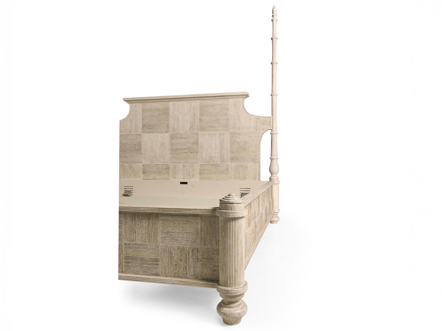 William Yeoward Bywater King Poster Bed in Washed Acacia Oak