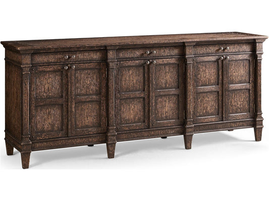 Caldera Terravita 93-Inch Oak Wood Sideboard in Black Caldera Finish
