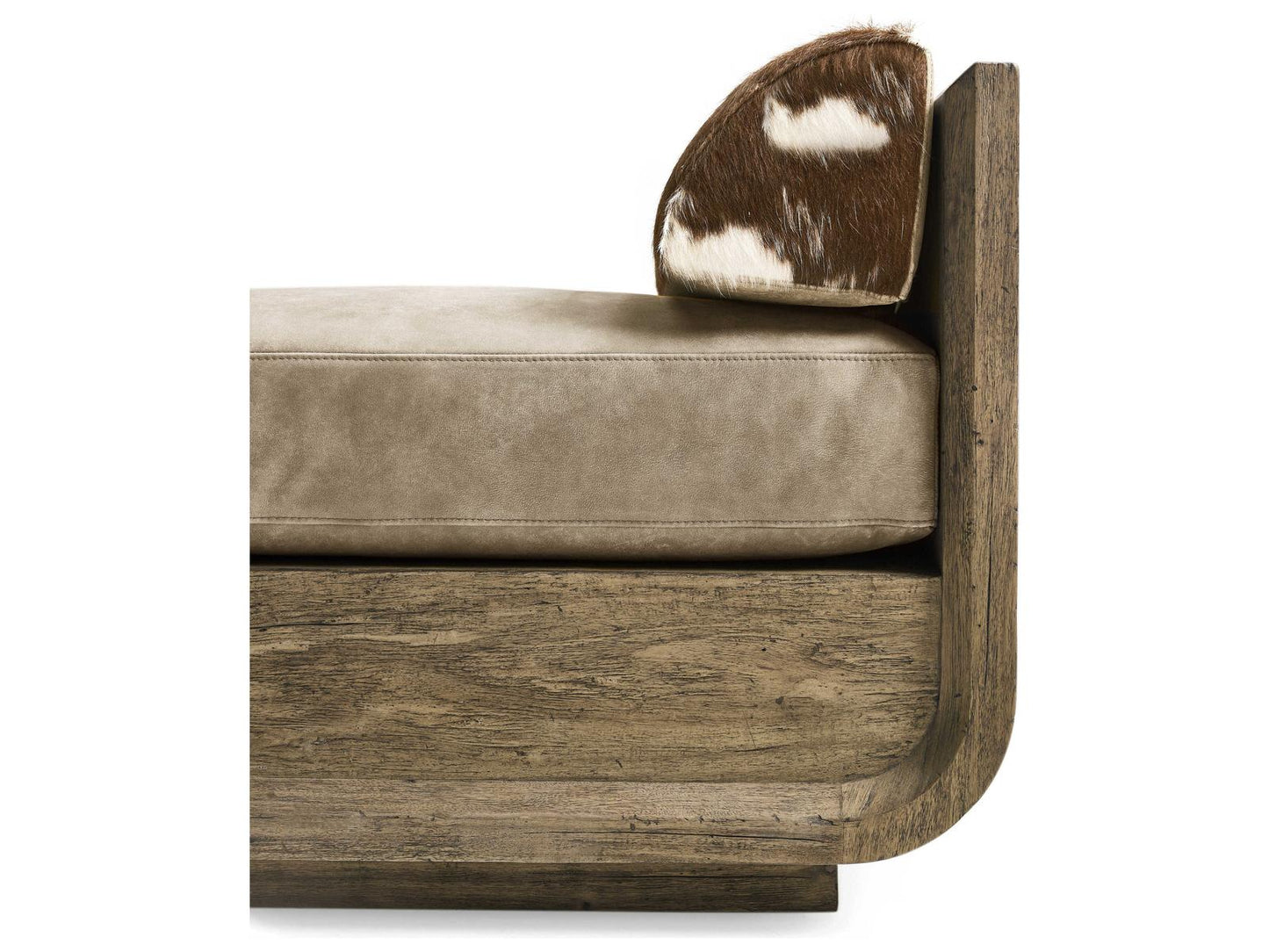 Stone Ridge Tully Light Acacia Leather and Cowhide Twin Daybed
