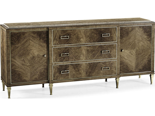 Barcelona Rectangular Marble Walnut Console Table