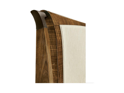 Toulouse Upholstered King Panel Bed in Toulouse Walnut and Castaway Fabric