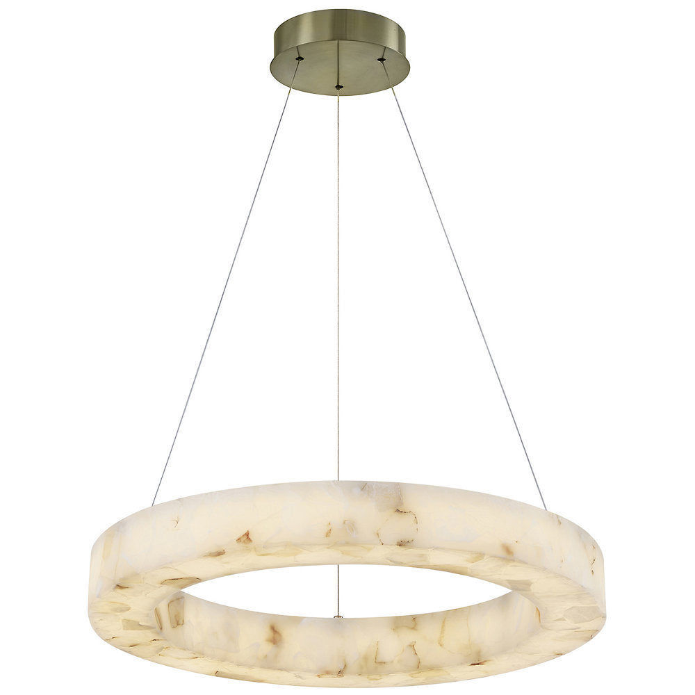 Medley LED Alabaster Rocks Ring Pendant