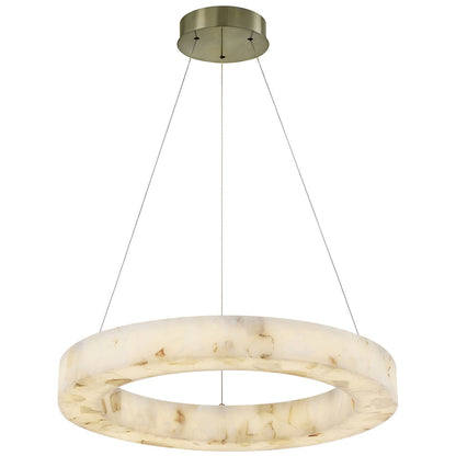 Medley LED Alabaster Rocks Ring Pendant