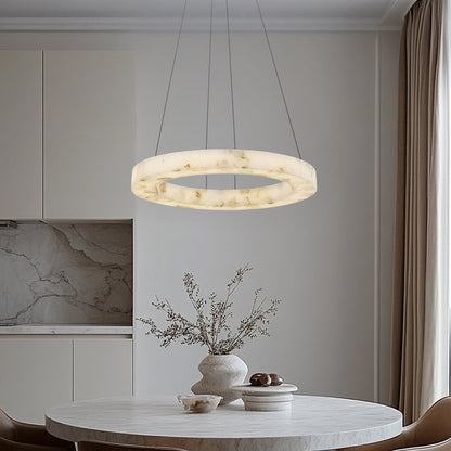 Medley LED Alabaster Rocks Ring Pendant