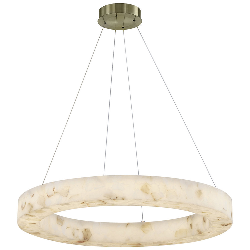 Medley LED Alabaster Rocks Ring Pendant