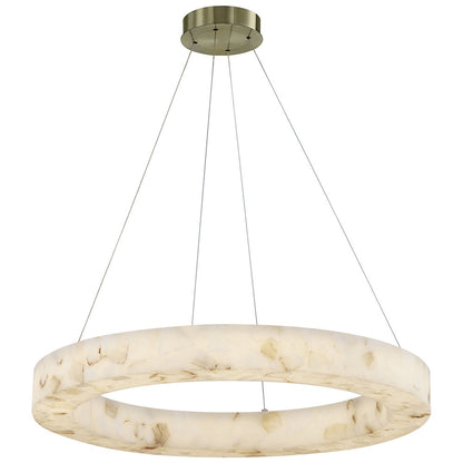 Medley LED Alabaster Rocks Ring Pendant
