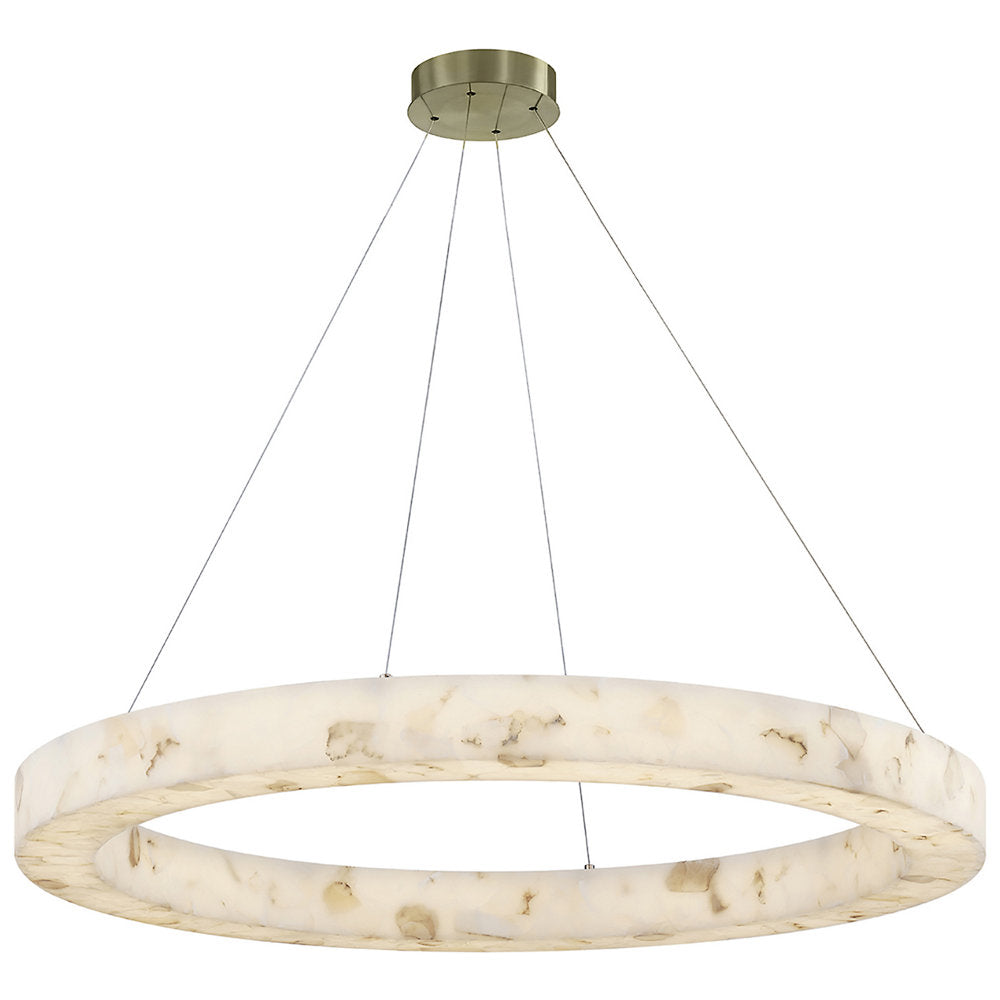 Medley LED Alabaster Rocks Ring Pendant