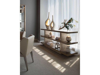 Dune Upholstered Dining Side Chair in Beige Robusta Linen and Light Grey Leather